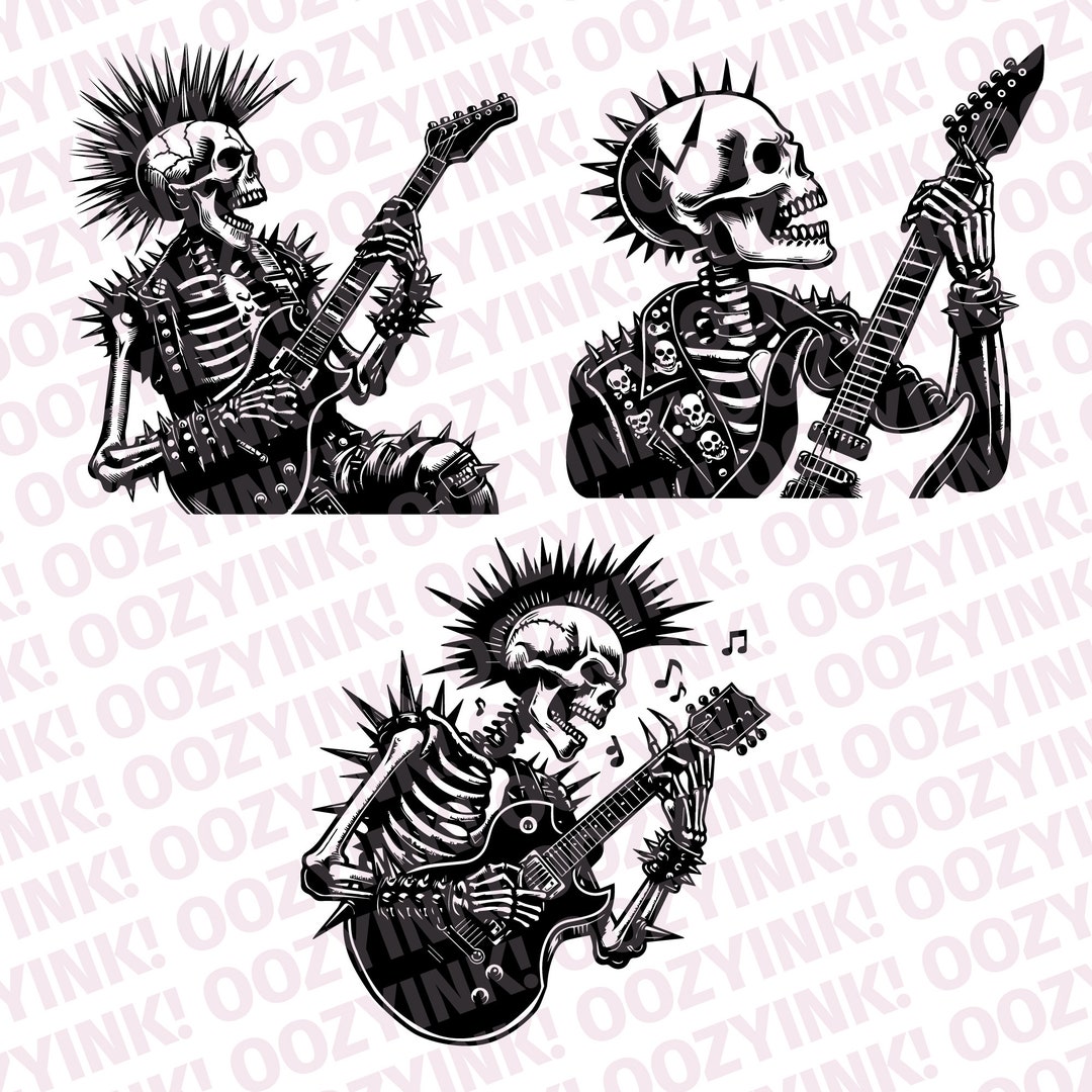 アート・デザイン・音楽 PUNK Skull music punk vector vintage grunge design Stock Vector