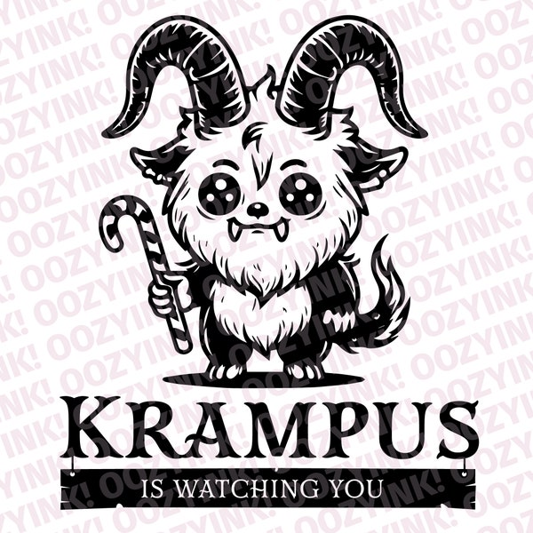 Krampus Christmas SVG PNG, Cricut, Sublimation (Digital Download)