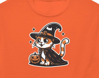 Halloween Witch Kitty Cat T-Shirt: Fall Fans Tee