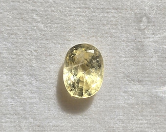 Natuurlijke gele saffier - 3,48 ct, onverhit, Ceylon Sri Lanka Pukhraj, ovale slijpvorm, losse edelsteen.