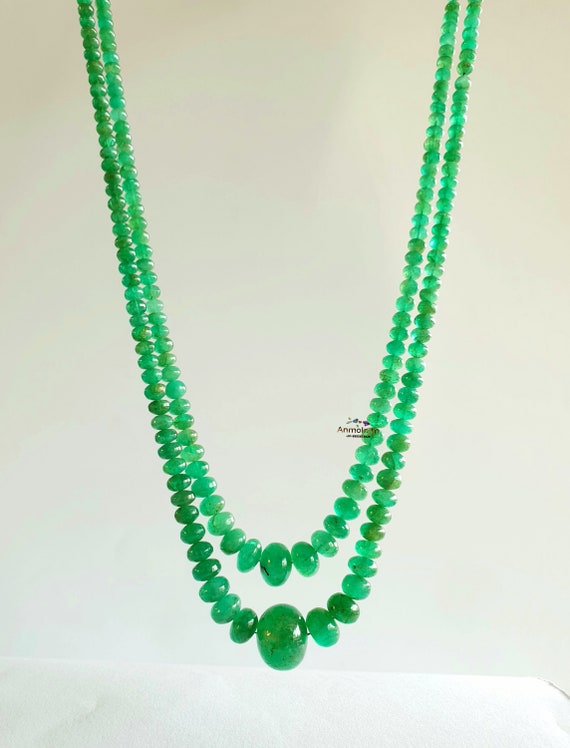 Collana Lunga In Giada Naturale Verde Con Perle Rotonde Da 8 Mm - 36 Pollici, Chiusura Aragosta, Pietre Preziose Handmade - Foto 11