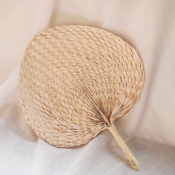 Woven rattan fan