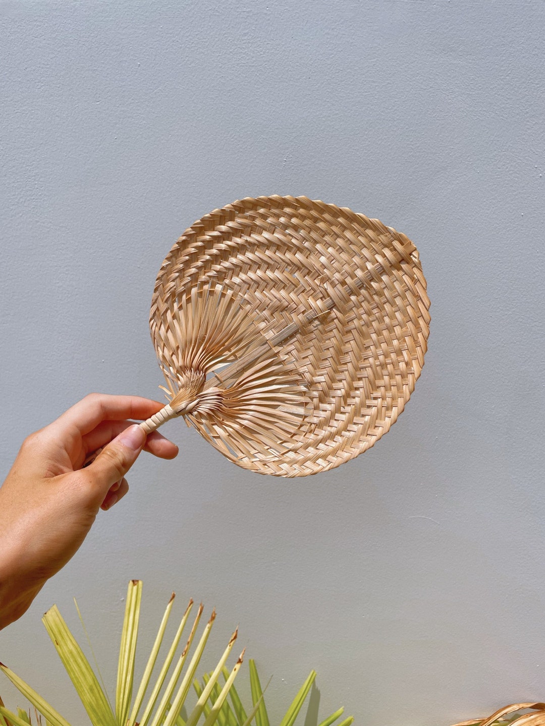 Bamboo Hand Fan Wall Hanging Woven Fan Wall Decor bamboo Wall Art