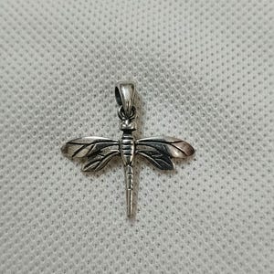 Handmade pendant 92.5 Sterling Silver Pendant charm pendant Beauty wings of Dragonfly Pendant Hand crafted Artisan beautiful insect pendant