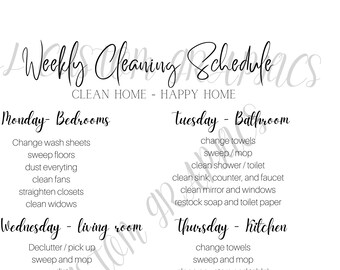 Cleaning Schdule - automatic download - as seen on tiktok