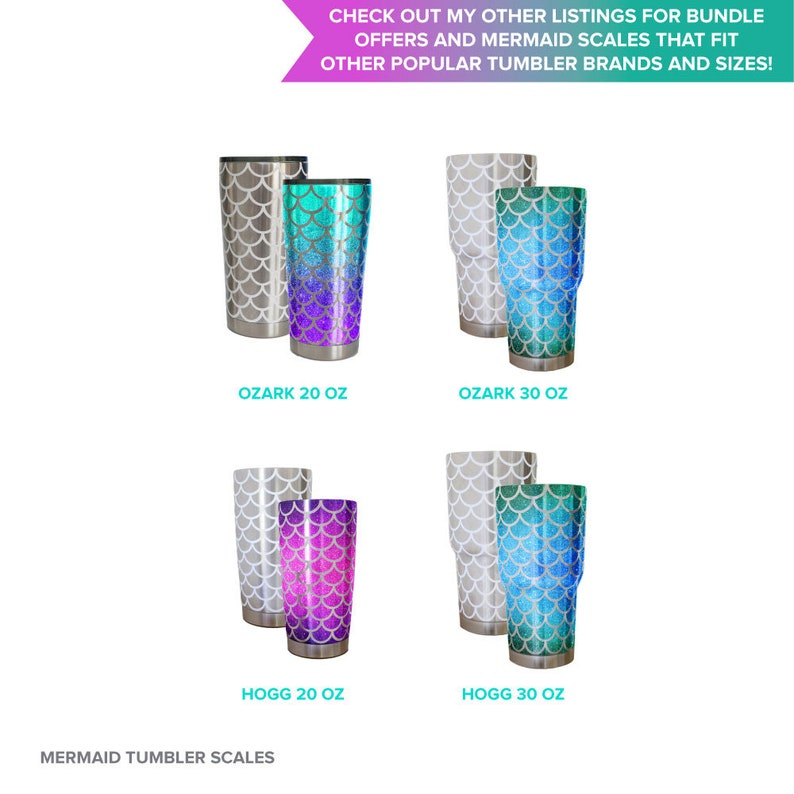 Download Hogg 20 oz and 30 oz steel tumbler Mermaid Scales SVG ...