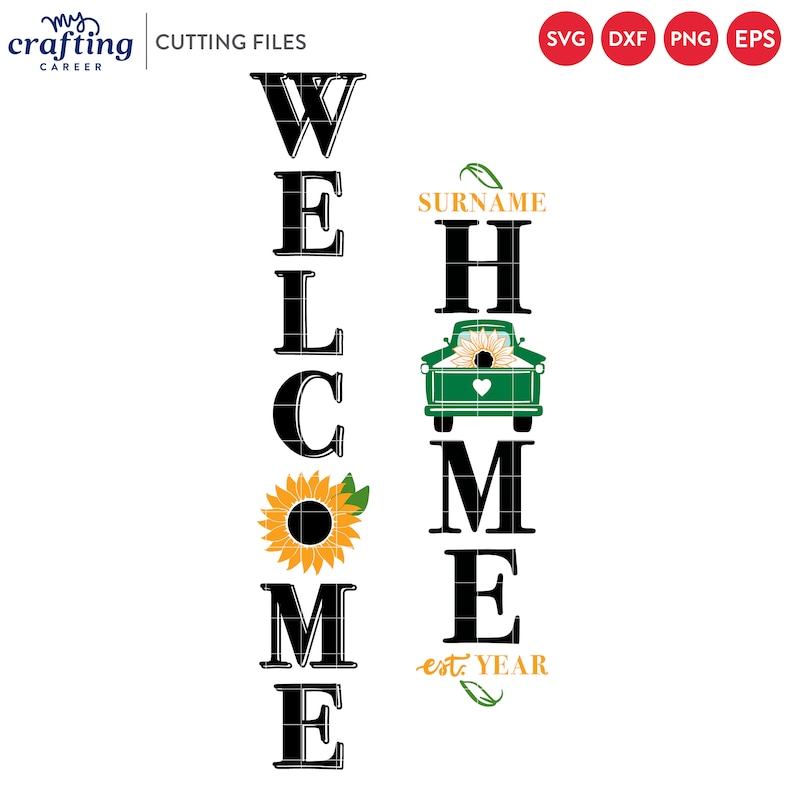 Download Sunflower svg svg bundle welcome sunflower sign green ...