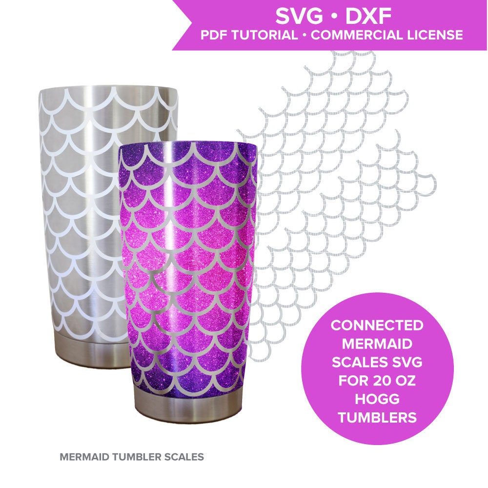 Download Mermaid scales SVG cutting file for HOGG 20 oz steel ...