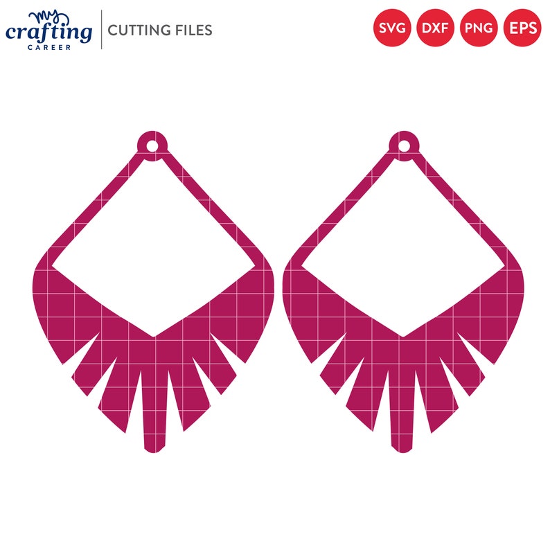 Download Boho fringe earrings svg svg cutting file earring blanks ...