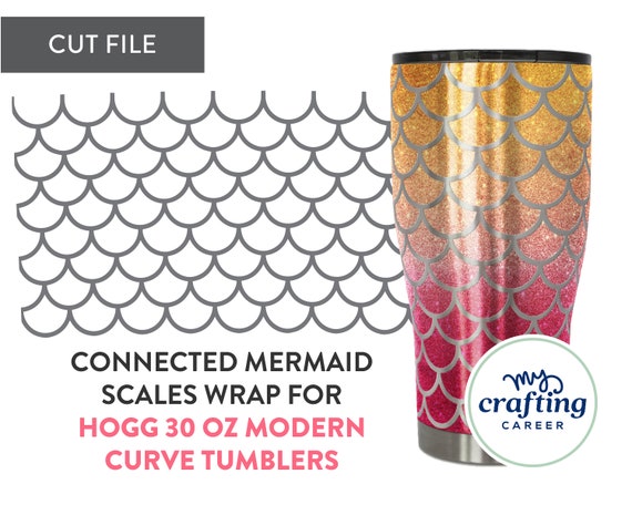 Download Mermaid Scales Tumbler Svg For Hogg 30 Oz Modern Curve Etsy