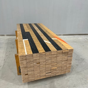 Set 1m2/10,8sqft - Vintage reclaimed wooden floors from basketball court from 1970s-Gym floors