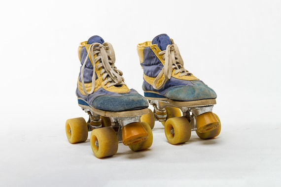 博物館ビンテージ1914年ローラースケートシューズシューズ10 MURASAKI SPORTS ローラースケート (26cm) 中古 革シューズ (85A