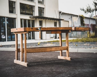 Unique Massive Wooden Functional Working Table called "ponk" in former Czechoslovakia in 1960s