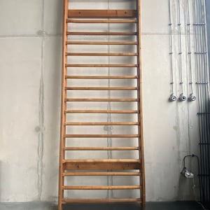 1930&#39;s | Vintage Czechoslovak Wooden Wall Bar | Original Gymnastic Equipment | Hand-Crafted