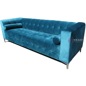 Posh Sofa, Channel Tufted Couch