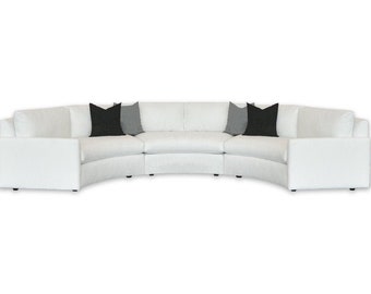 3 Piece Sectional, Curved Sofa, Modular Sectional Sofa, Oversized Sectional