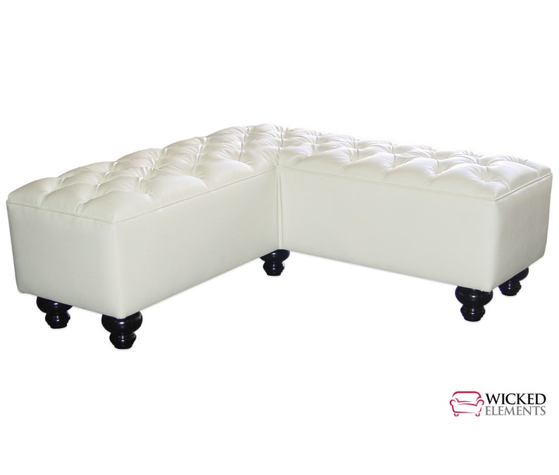 Tufted Corner Bench Nook Lshape Bench Dining Bench Etsy