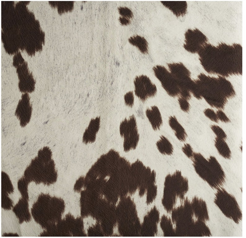 Faux Cowhide Cube Ottoman Cow Print Ottoman Etsy