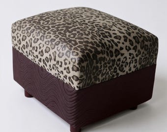 Small Custom Ottoman | Personalized Rectangular Footstool