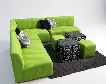 3-Piece L-Shaped Sectional | Modular L-Sectional Sofa | Custom Upholstered Couch