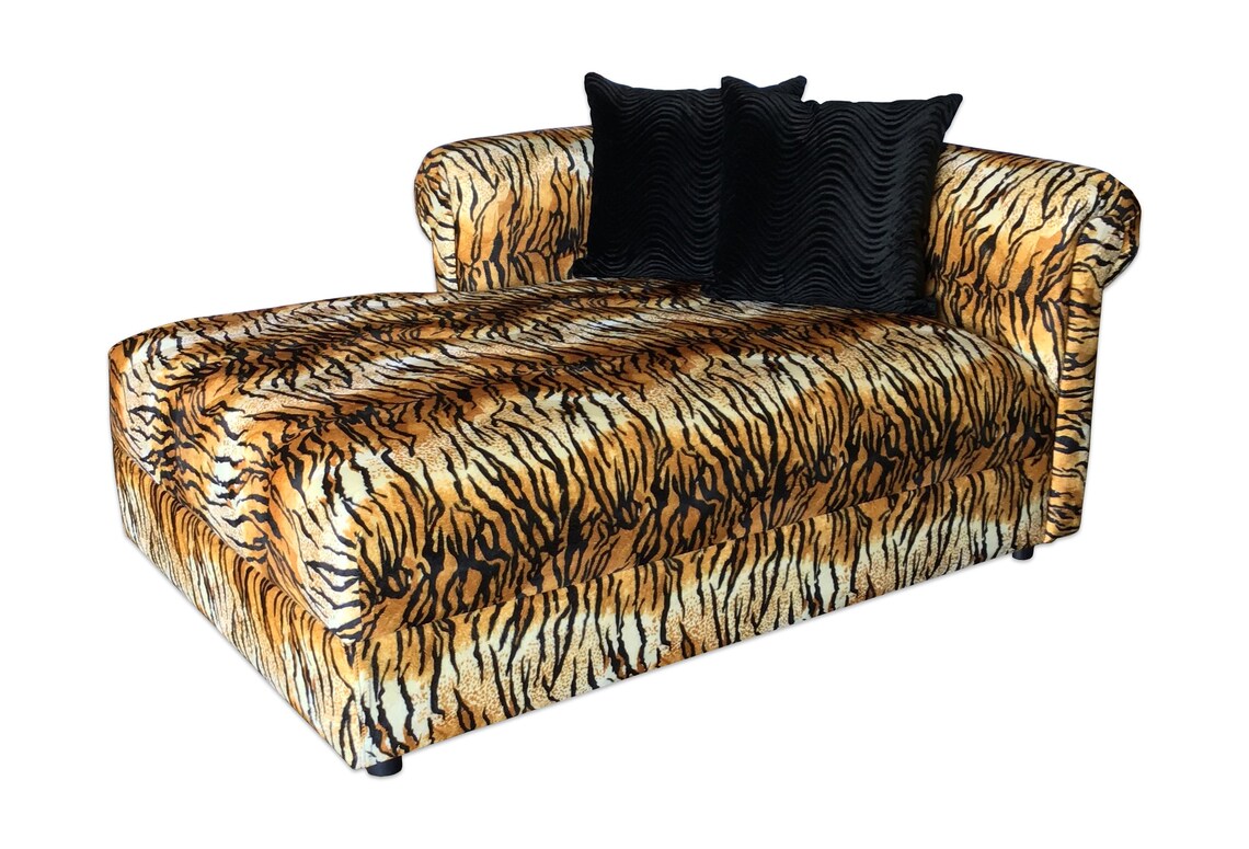 Animal Print Chaise Lounge Custom Animal Print Lounge Etsy