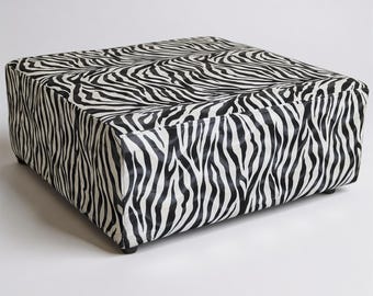 Upholstered Ottoman | Square Ottoman Bench | Custom Coffee Table Ottoman