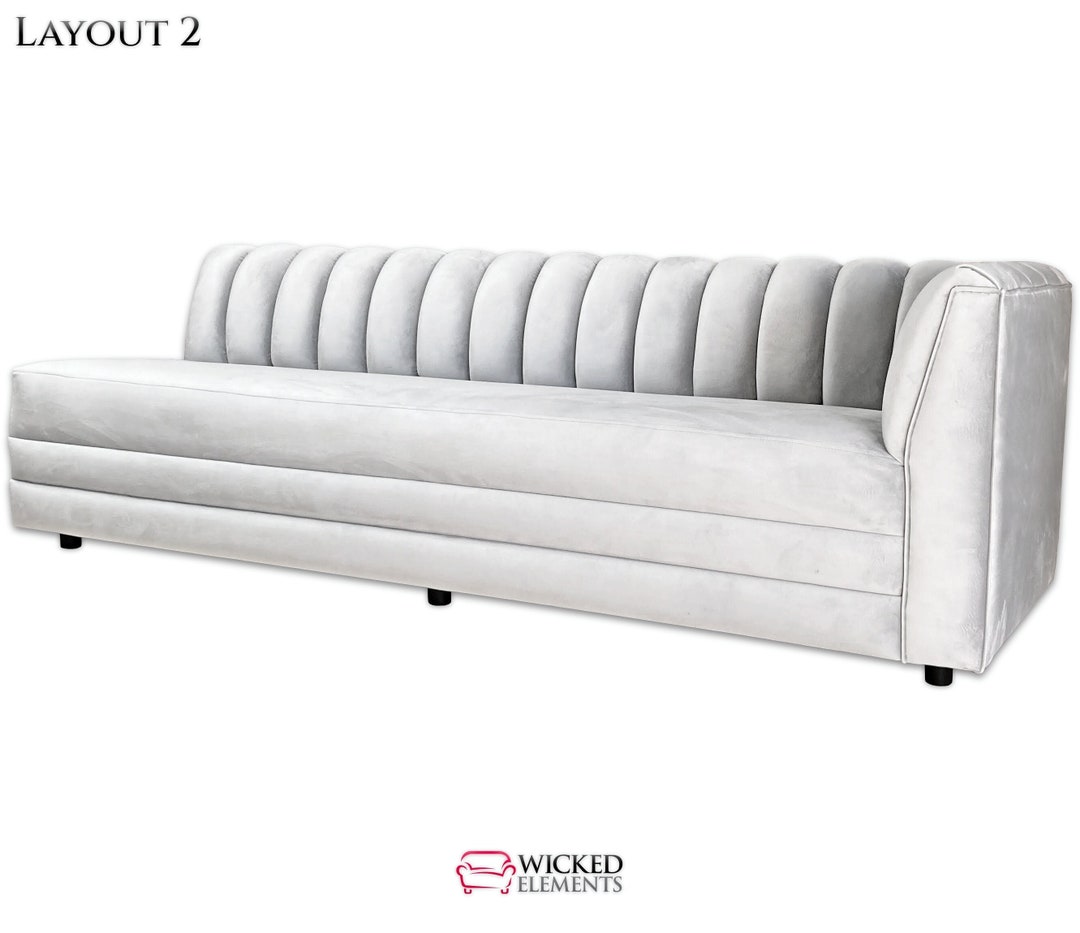 One Arm Sectional Sofa Sectional Corner Sofa Channel Back Etsy