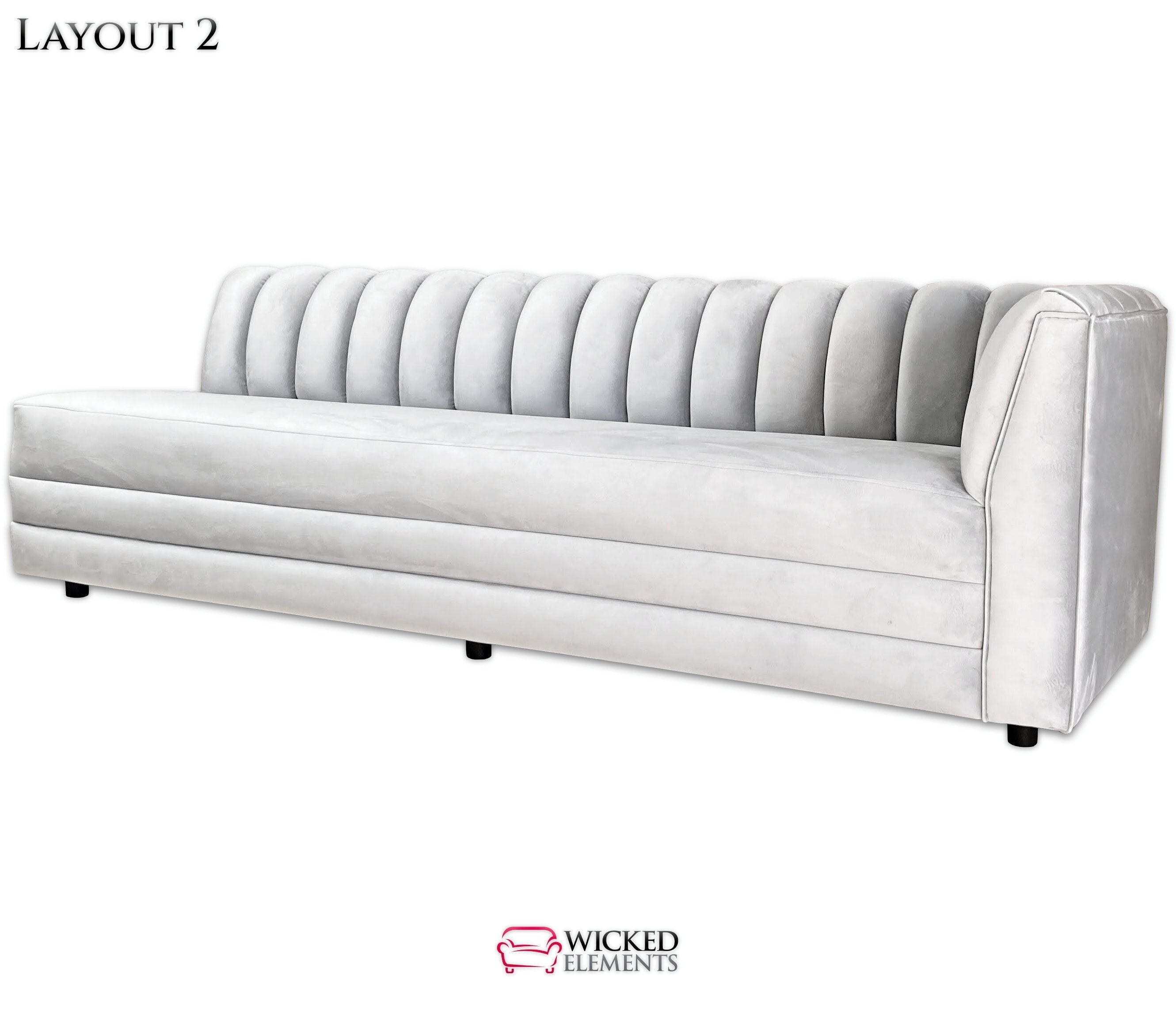 One Arm Sectional Sofa Sectional Corner Sofa Channel Back Sofa