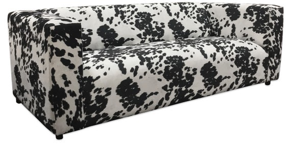 Black and white print sofa deals