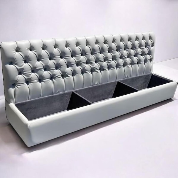 Storage Banquette Bench | Custom Upholstered Kitchen Nook Seating with Hidden Storage