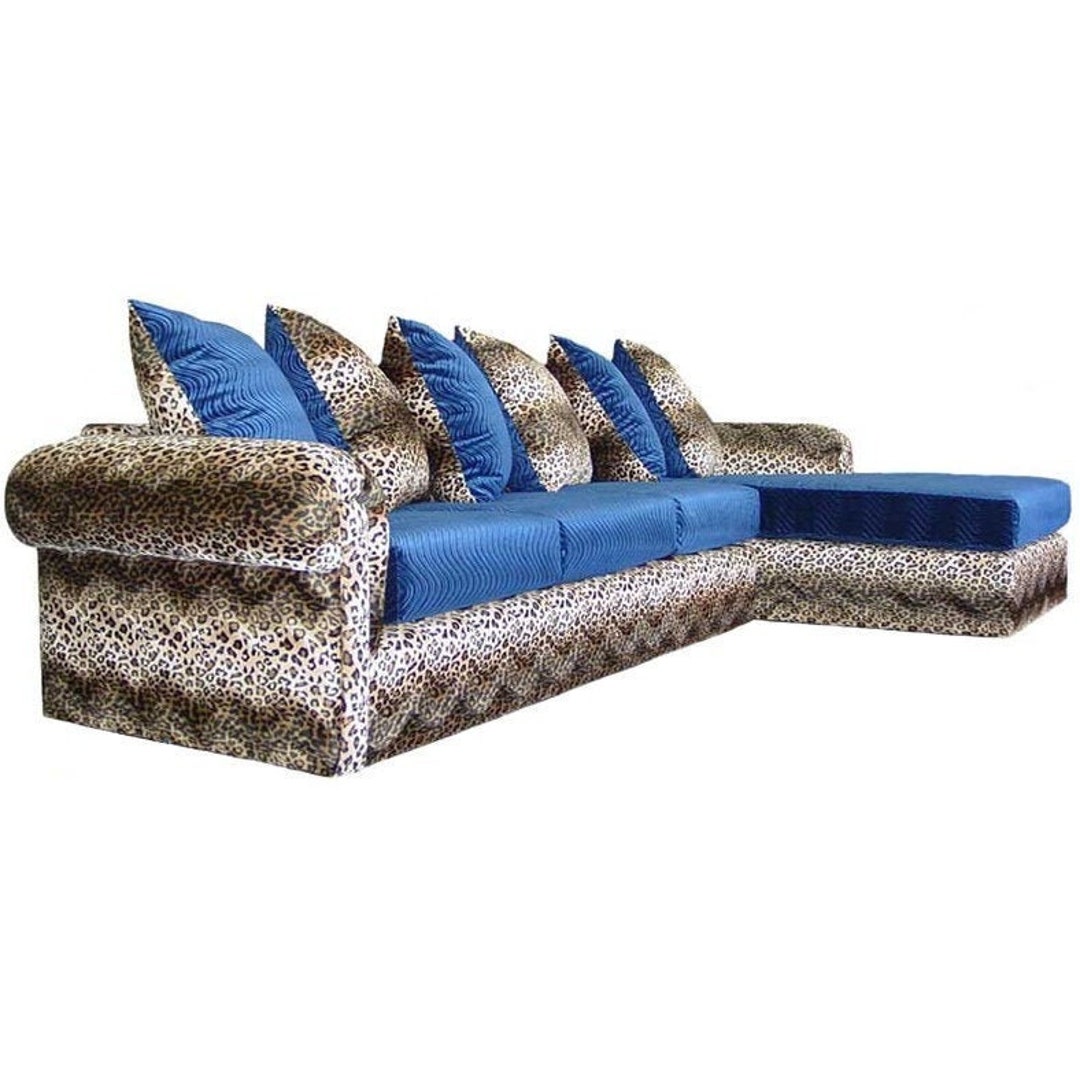 Floor Level Sectional Sofa, Lshaped Two Tone Sectional Sofa, Wide