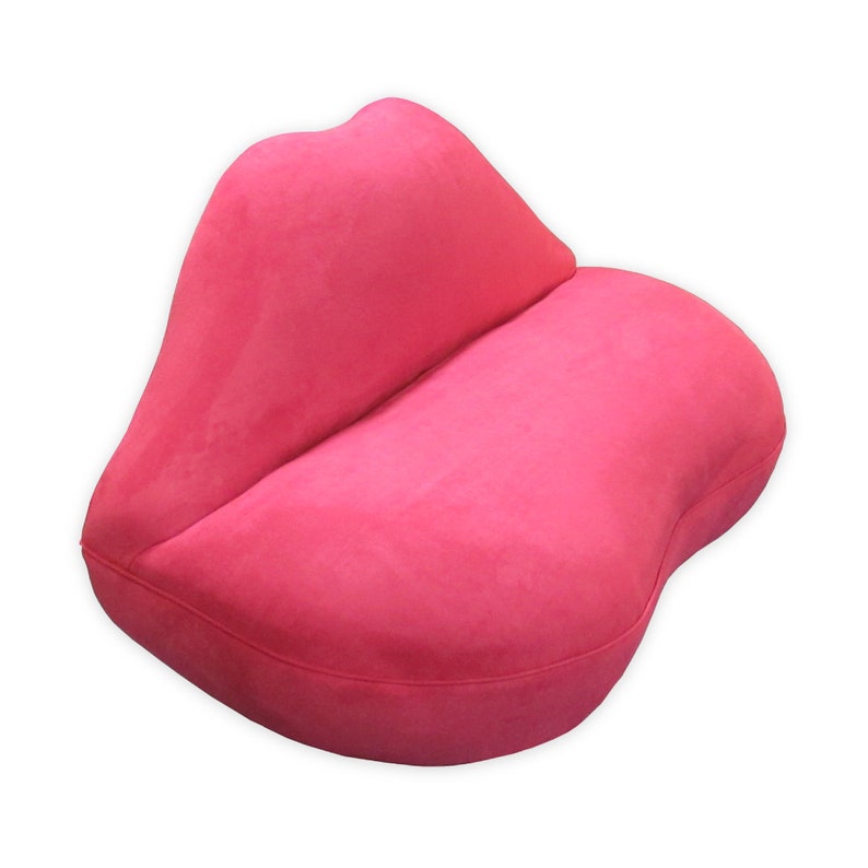 Kiss Loveseat Micro Suede Hot Pink