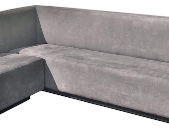 Modern 2-Piece Sectional, L-Shaped Sectional Sofa, Sectional With Base