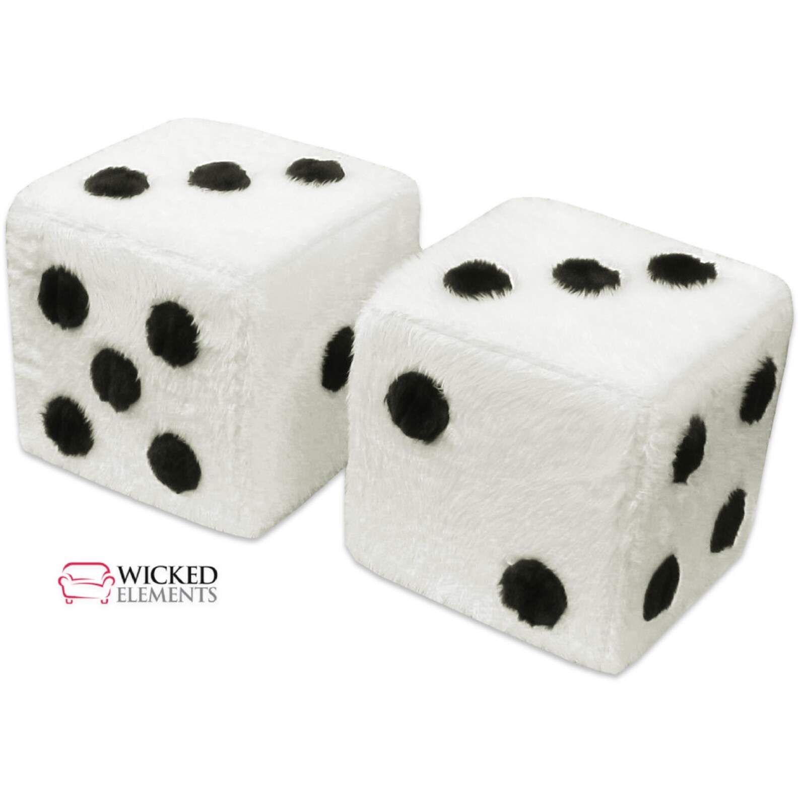 Fuzzy Dice Cube Ottoman Etsy