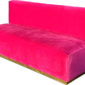 Custom Upholstered Straight-Back Banquette Seating, Modern Banquette Bench with Base