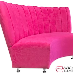 Curved Dining Bench With Back, Upholstered Curved Bench