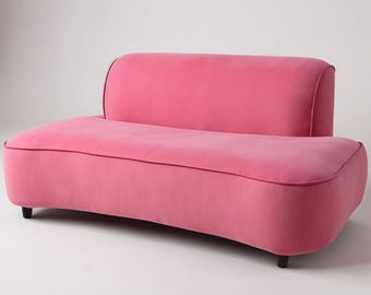 Mona Sofa, Retro Curved Sofa, 3 Seater Curved Sofa