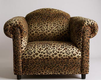 Leopard Arm Chair | Custom Animal Print Accent Chair