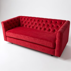 Modern Chesterfield Sofa, Custom Traditional Couch image 1