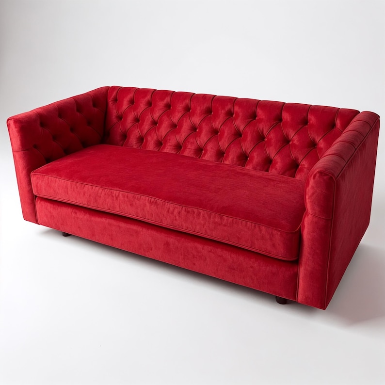 Modern Chesterfield Sofa, Custom Traditional Couch image 1