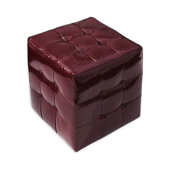 Maroon ottoman sale