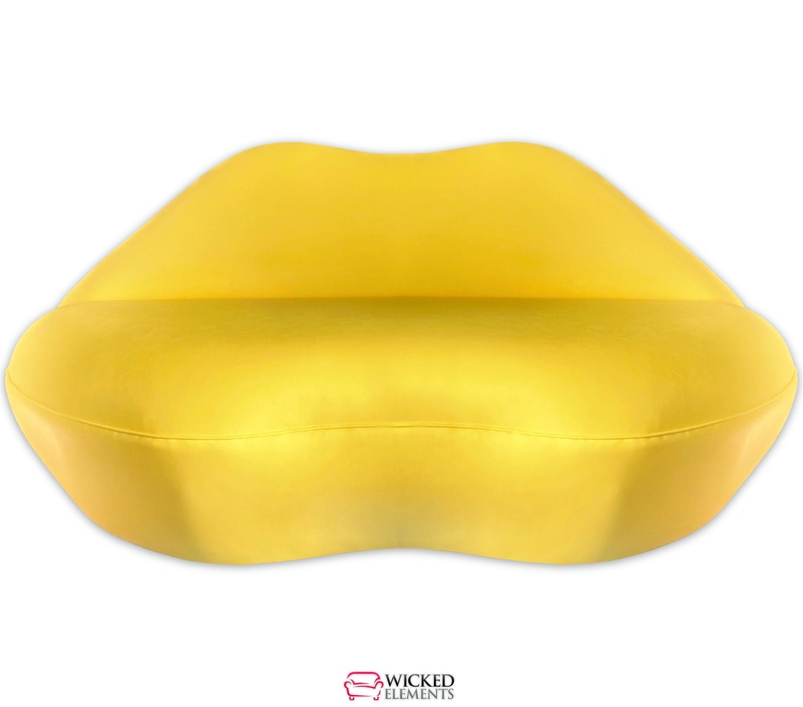 Yellow Lip Sofa Lips Shaped Sofa Lip Couch Modern Sofa Etsy
