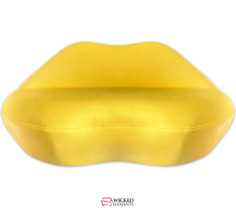 Yellow Lip Sofa Lips Shaped Sofa Lip Couch Modern Sofa Etsy