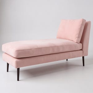Lounge Chair With Metal Legs, Armless Lounge Sofa