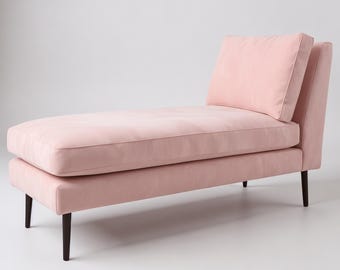 Lounge Chair With Metal Legs | Modern Armless Sofa