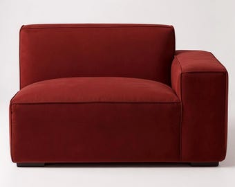 Right Arm Facing Modular Sectional, Handmade Modern Modular Sofa