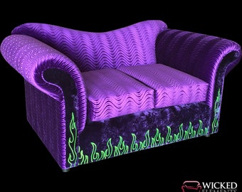 Rockstar Loveseat, Custom Flames Loveseat