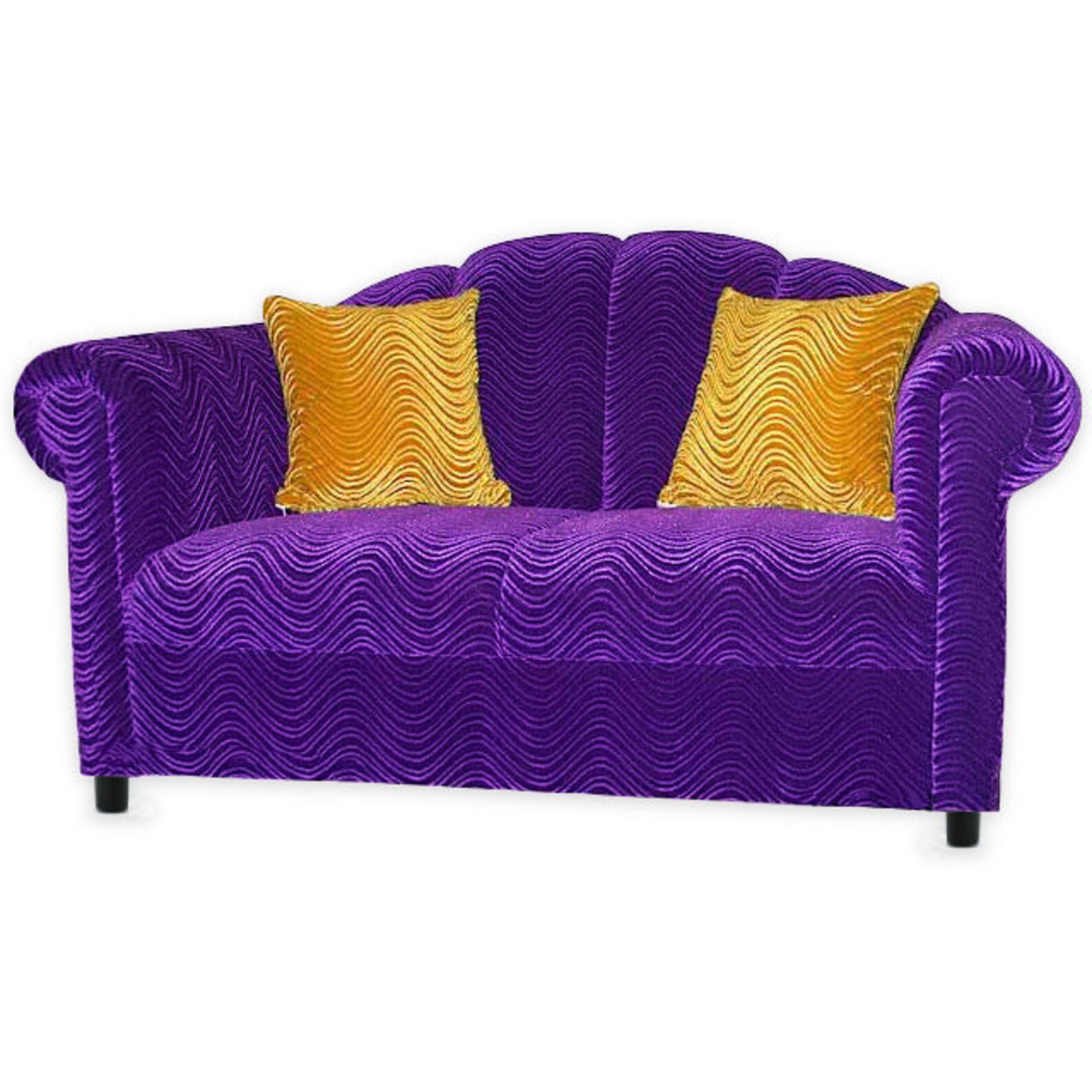 Loveseat morado Loveseat con respaldo Flair Etsy España