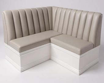 Kitchen Corner Banquette Seating | Custom Breakfast Nook with Storage
