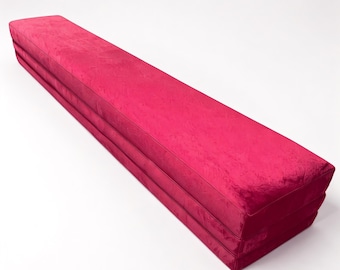 Modern Upholstered Bedroom Bench | Custom Length Entryway Bench | Extra Long Velvet or Leatherette Seat